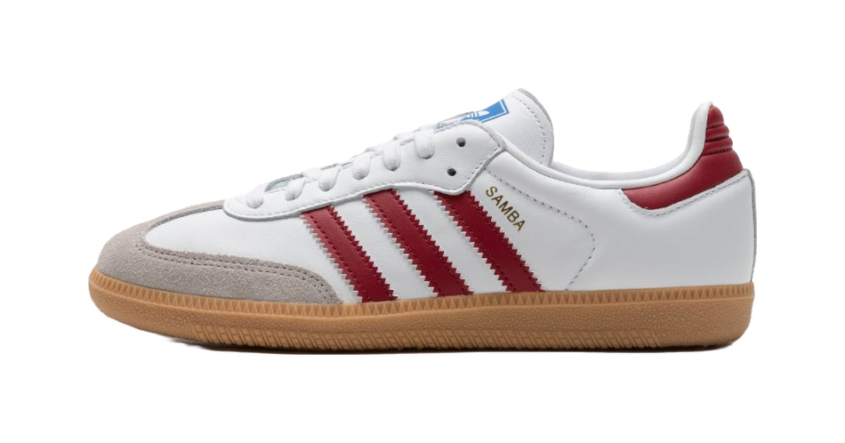 Adidas Samba Og White Burgundy Gum  vjsneaker.com