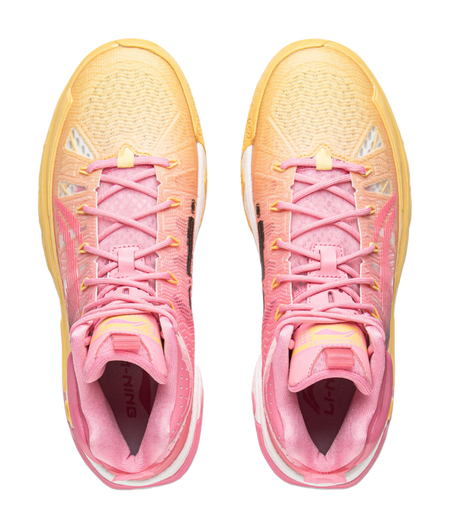 Li Ning Jie Ao 2High Basketball Shoes Mens High top Fairy Pink/Soft Apricot Yellow  VJSNEAKER