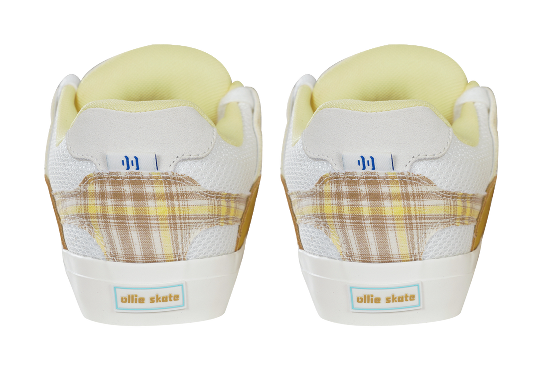 Ollieskate Wear resistant And Lightweight Low Top Skateboard Shoes Unisex Beige Yellow 