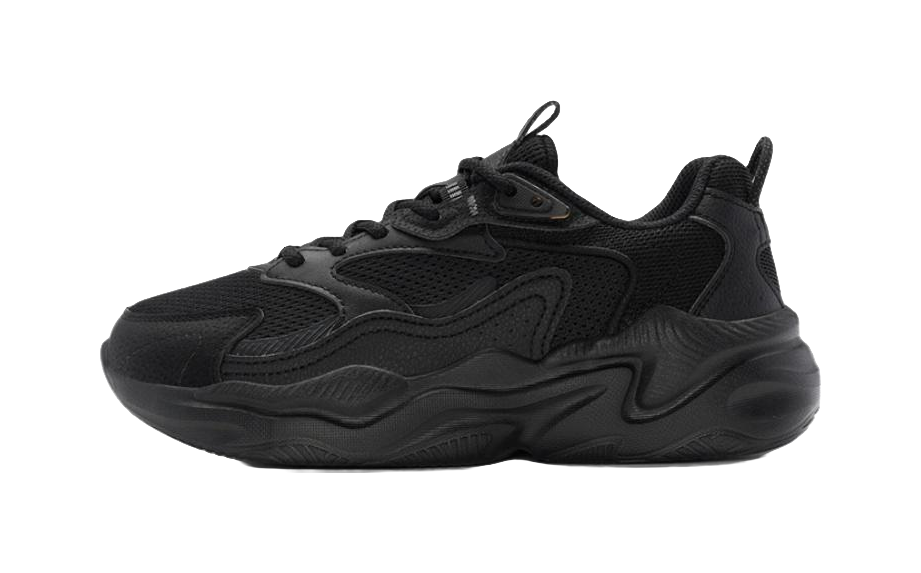 XTEP Sports Life Collection Slip Resistant And Breathable Low top Chunky Sneakers Women's Black 