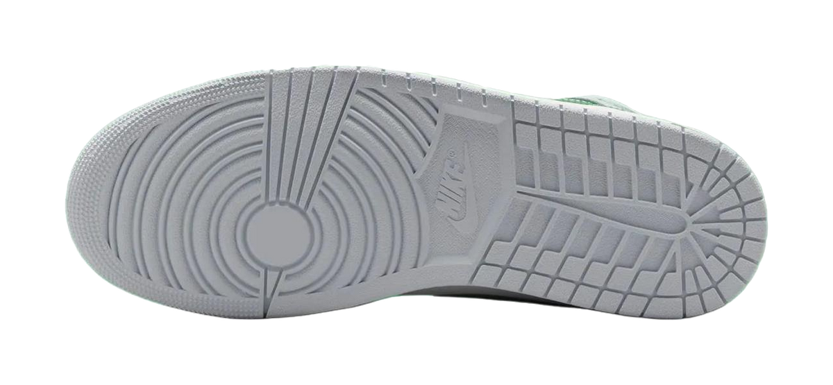 Jordan 1 Mid White Pure Platinum Pine Green  vjsneaker.com