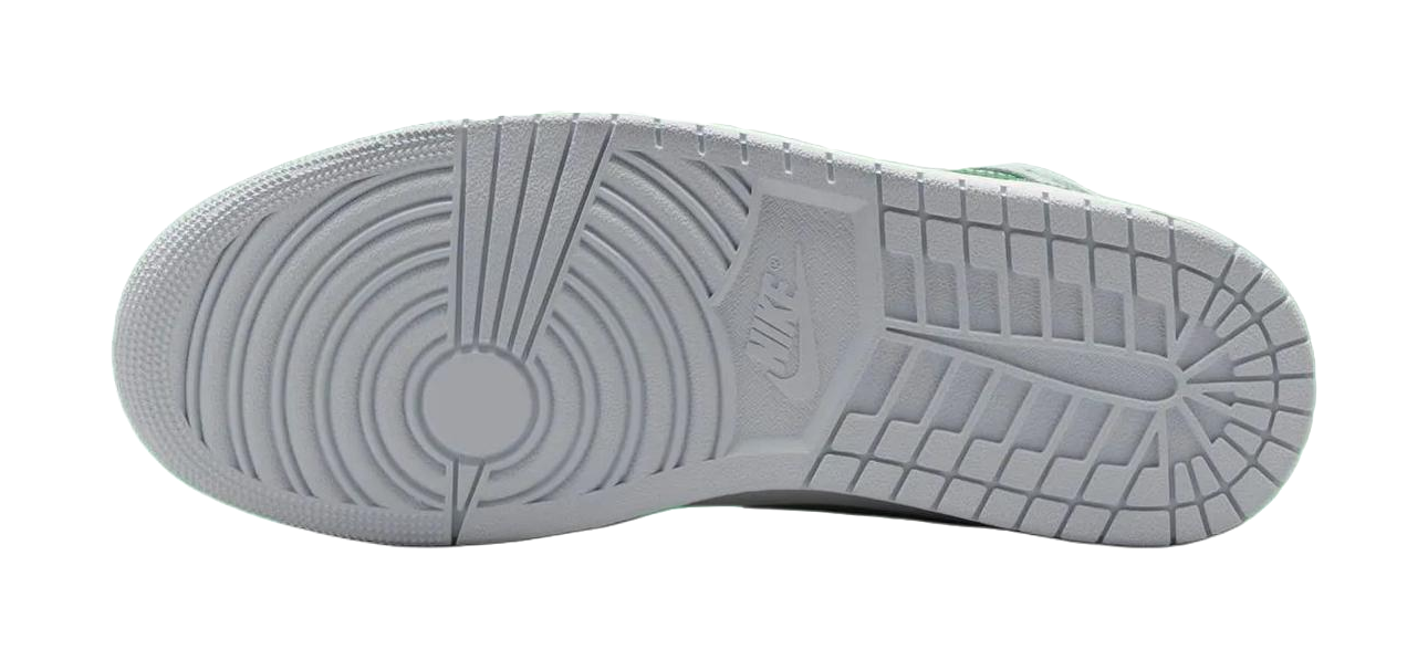 Jordan 1 Mid White Pure Platinum Pine Green  vjsneaker.com
