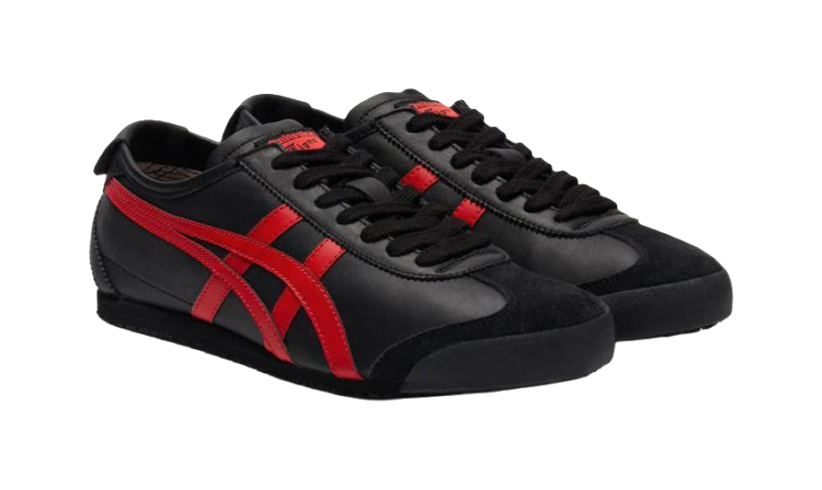 Onitsuka Tiger Mexico 66 Black Classic Red  vjsneaker.com