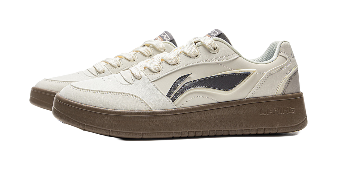 LiNing Yuanbao V3 Anti Slip Wear Resistant Low Top Skateboard Shoes Men's Ecru 