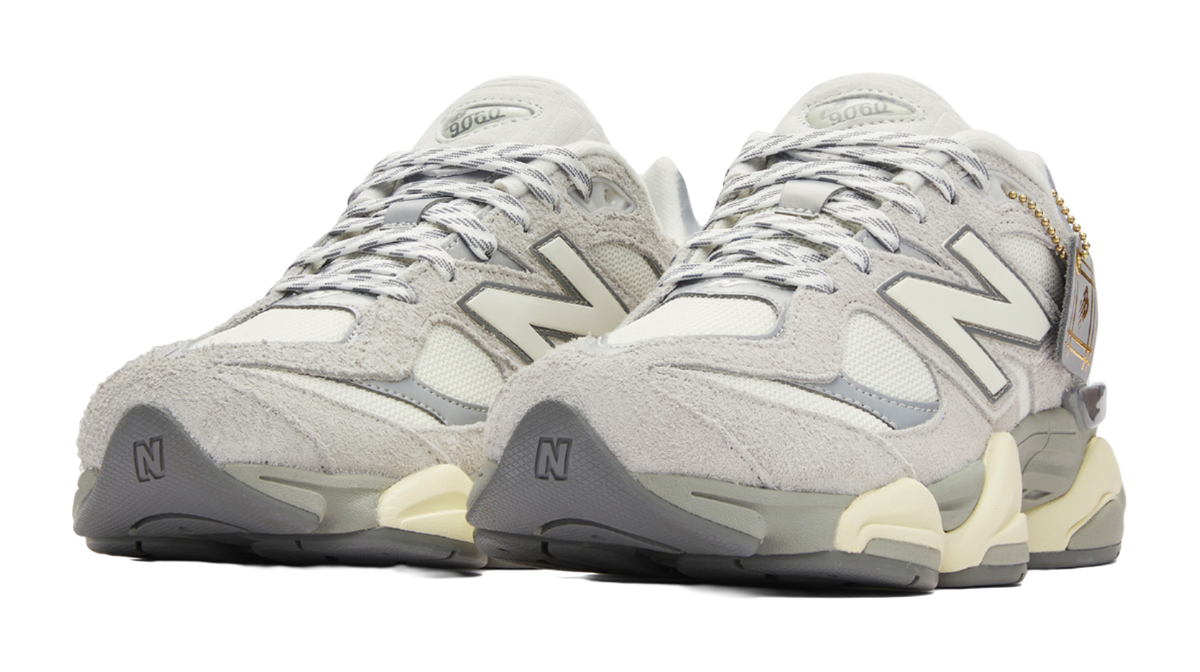 9060 New Balance Light Grey White  vjsneaker.com