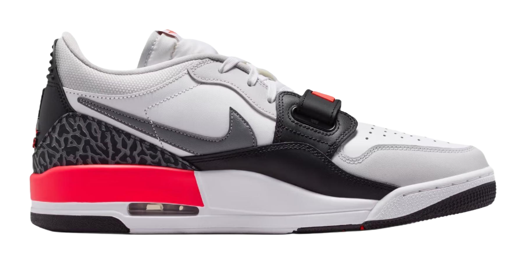 Jordan Legacy 312 Low top Vintage Basketball Shoes Mens White Red  vjsneaker.com