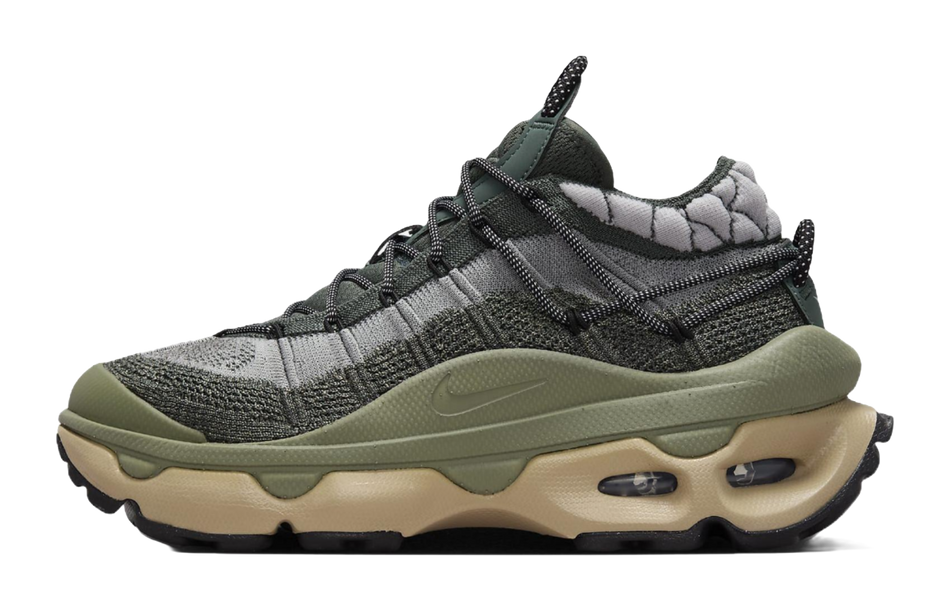 Nike Air Max Flyknit Venture Vintage Green Light Army Khaki Metallic Silver Womens  vjsneaker.com