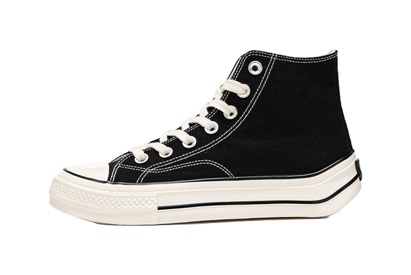 WARRIOR Cloud Sail Series Canvas Shoes Unisex High top Black 