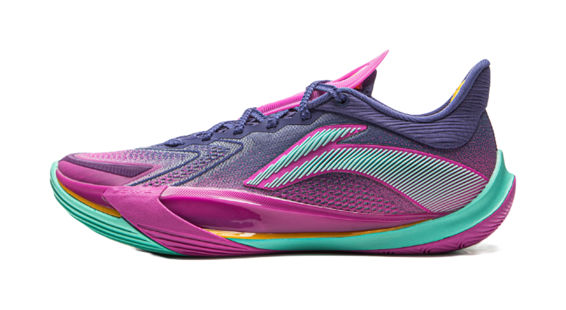 Li Ning Sonic 13v2 Basketball Shoes Mens Low top Clear Twilight Blue/Fierce Purple  VJSNEAKER