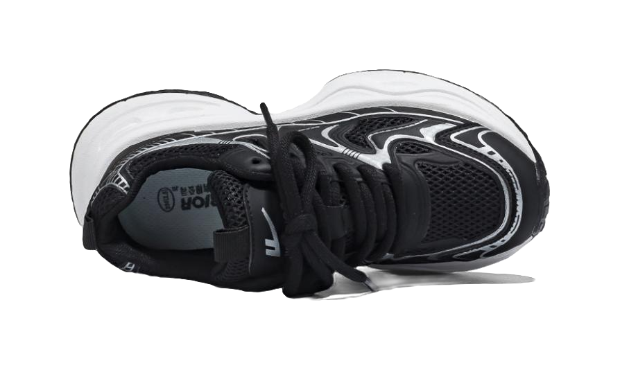 Warrior Low top Chunky Sneakers Unisex Silver Couple Shoes 