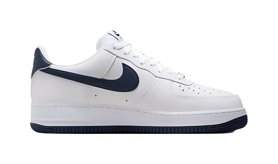 Nike Air Force 1 07 White Midnight Navy 2024  vjsneaker.com