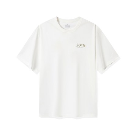 Xtep pure cotton round neck pullover, loose, casual, comfortable, soft, versatile knit T-shirt, unisex  vjsneaker.com