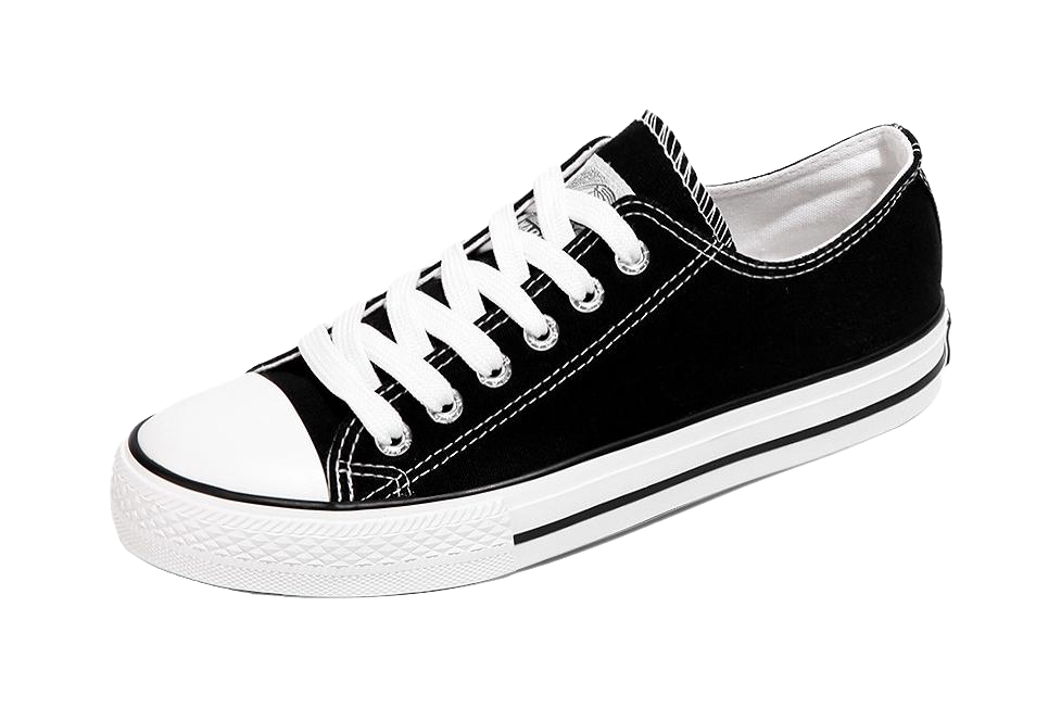 Warrior Slip Resistant Low top Canvas Shoes Unisex Black 