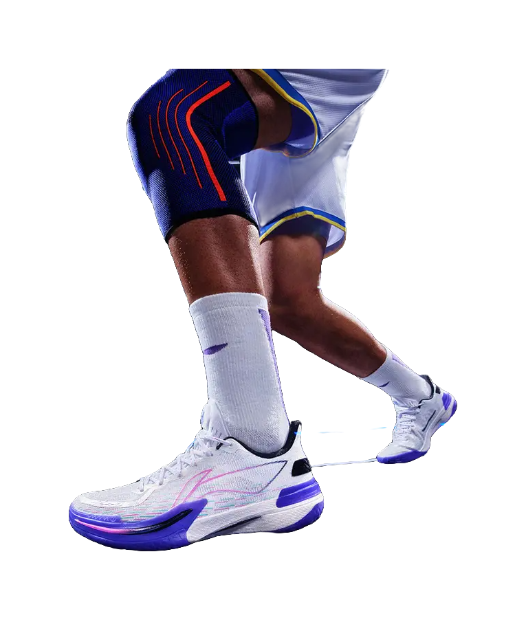 LiNing Gamma Cushioning Anti-Slip And Wear-Resistant Support Lightweight Low-Top Basketball Shoes Men Purple White  VJSNEAKER