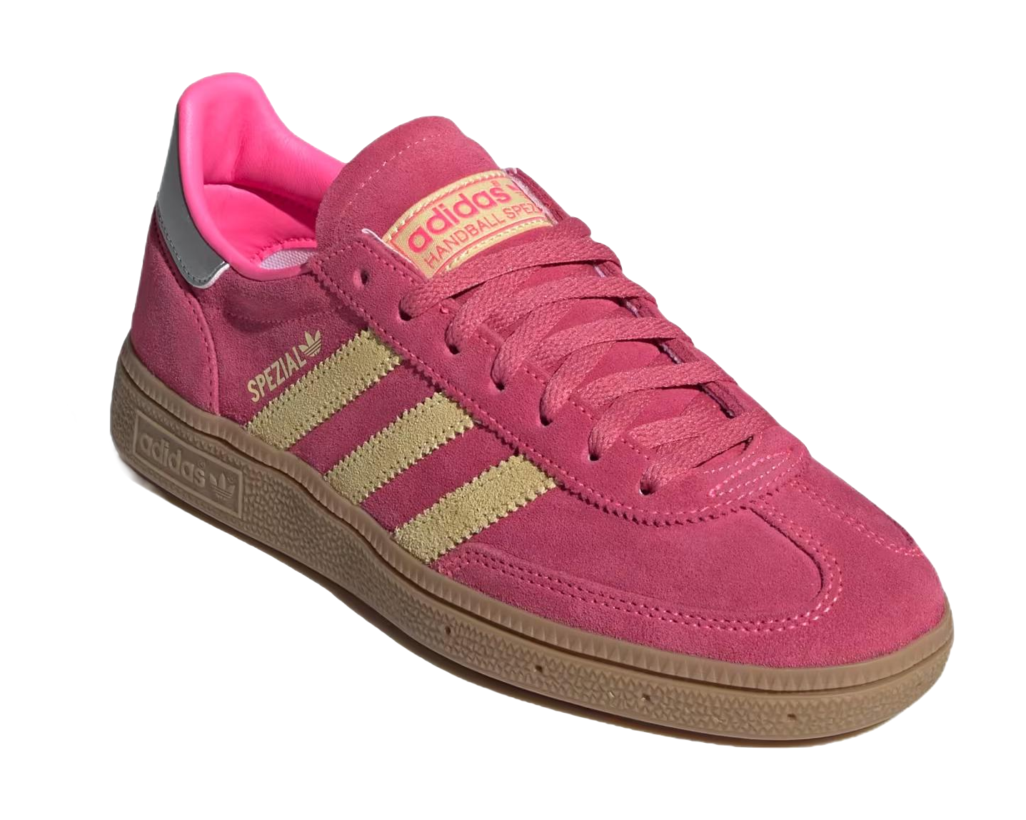 Adidas Wmns Handball Spezial Lucid Pink Almost Yellow Womens  vjsneaker.com