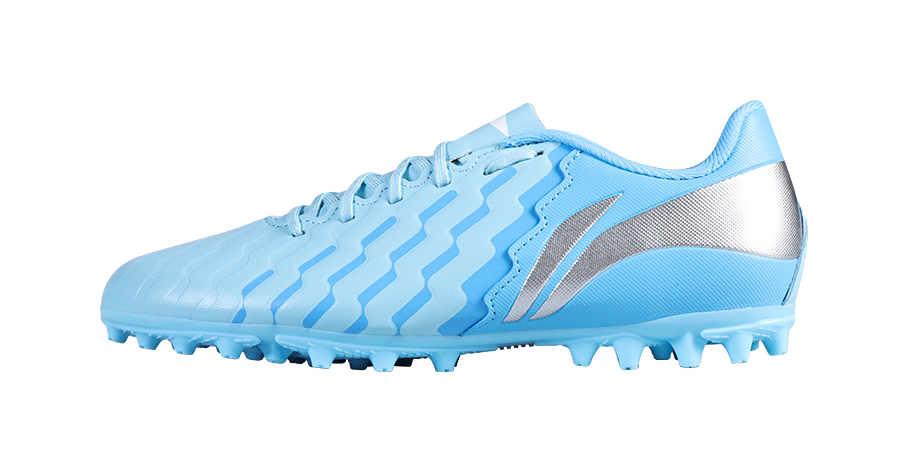 LINING YOUNG Slip Resistant Cushioning Abrasion Resistant Breathable Low top Soccer Shoes Xinjiang Blue Kids  VJSNEAKER