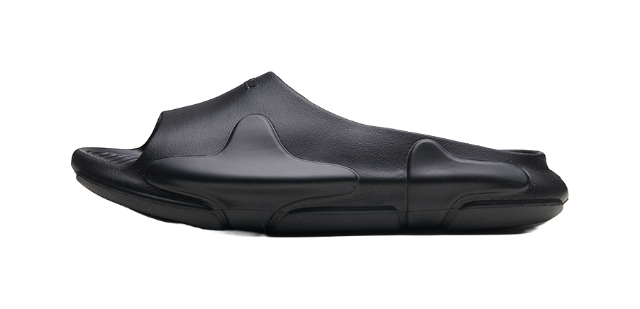 EQLZ EQUALIZER Oasis Quiet Abrasion Resistant Slide Slippers Unisex Ghost Black