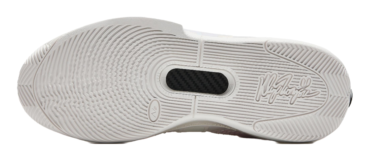 ANTA Klay Thompson shoe outsole, white with traction grooves and side brand mark