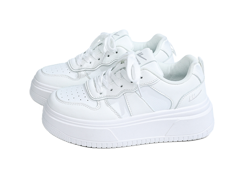 Warrior White Sneakers Height Increasing Low top Skateboard Shoes Women's 