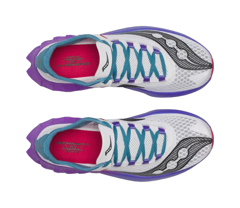 Saucony Endorphin Pro Peng 4 Mesh Low top Running Shoes Mens White Purple  vjsneaker.com