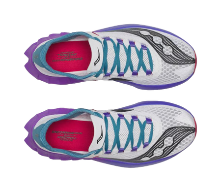 Saucony Endorphin Pro Peng 4 Mesh Low top Running Shoes Mens White Purple  vjsneaker.com