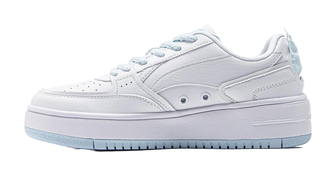 Disney X LINING Cheese Skateboard Shoes Women's Low top White Pink Blue 