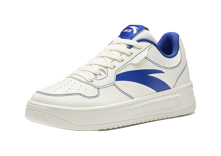 Anta Relaxed Anti-Slip Wear-Resistant Low-Top Skateboard Shoes Men's White 