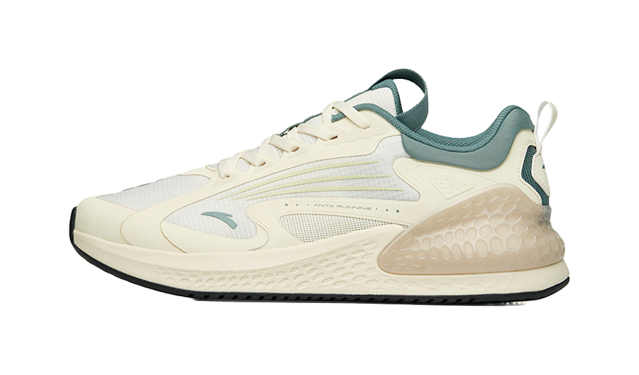 Anta C37+ Cushioned Anti Slip Wear Resistant Breathable Lightweight Low Top Casual Running Shoes Men's White Green 