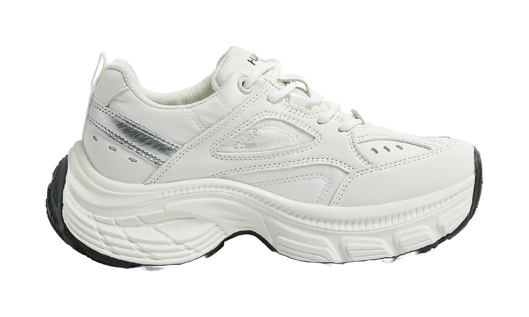 HUANQIU Cushioning, Slip Resistant, Abrasion Resistant, Height Increasing Low top Chunky Sneakers Women's 