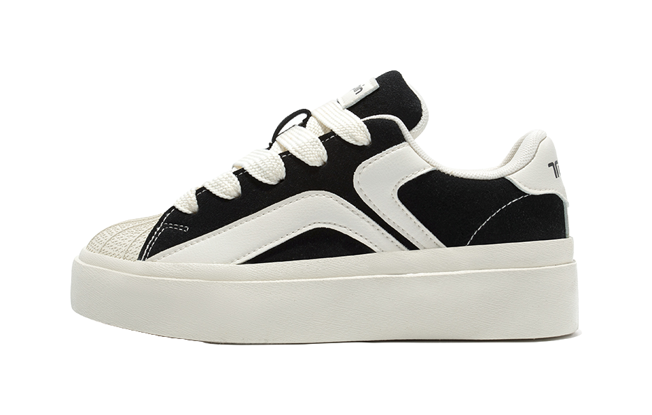 TUOPIN Pie Shoes Couple's Shell Head Slip Resistant And Breathable Low top Skateboard Shoes Unisex 