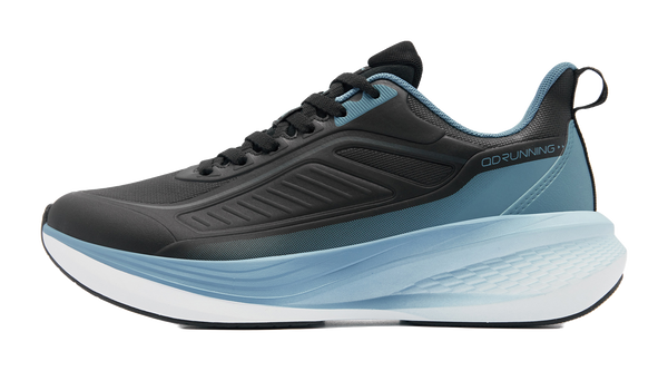 QIAODAN Rainwing 4.0 Running Shoes Men's Low top Black/Cloud Gray Blue 