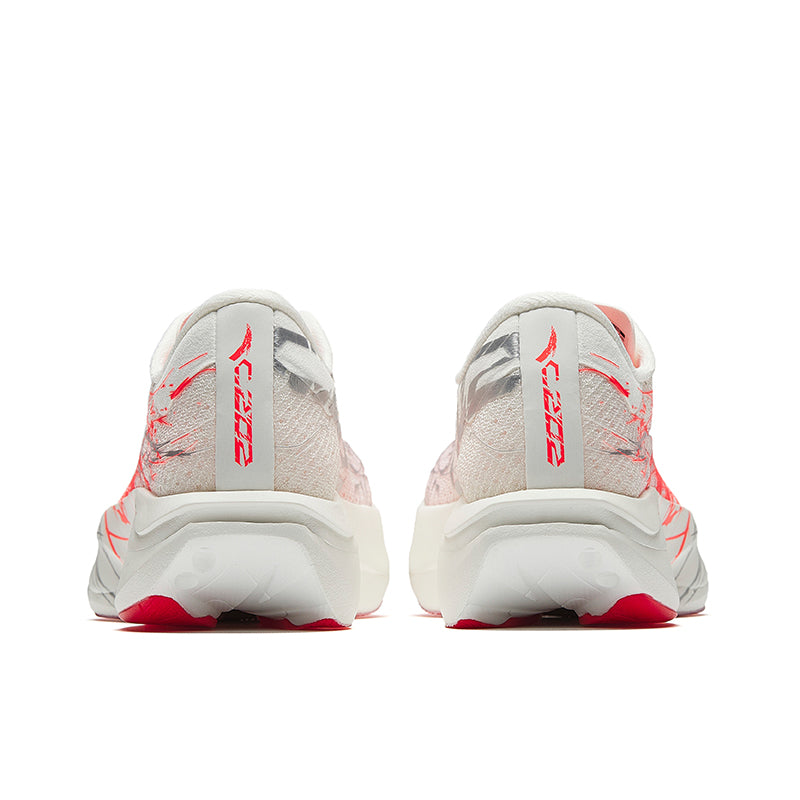 Anta C202 7.0 Synthetic Leather Low top Running Shoes Mens Papyrus White/Neon Bright Dark Red/Silver  vjsneaker.com