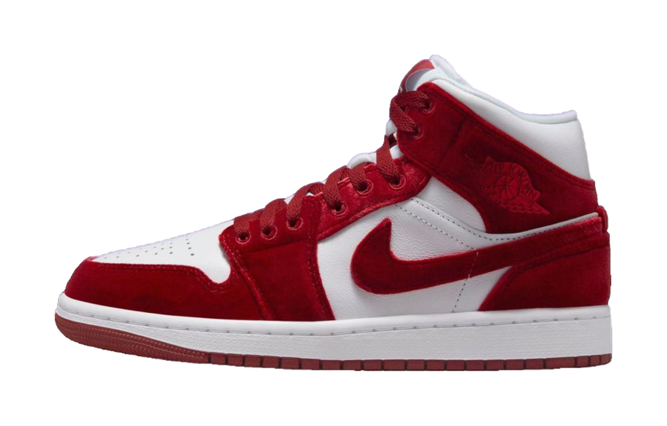 Jordan 1 Mid Se Red Velvet Womens  vjsneaker.com