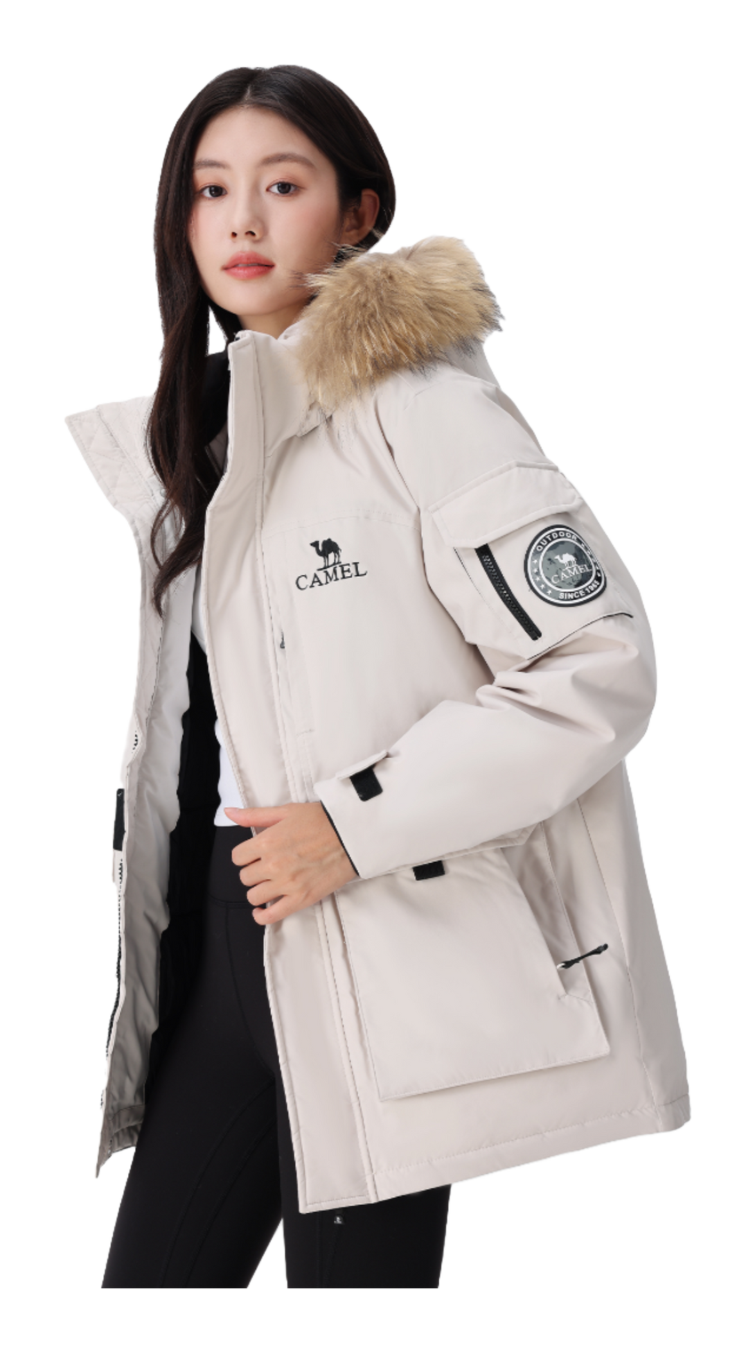 CAMEL Warm Fleece Series Down Jacket Unisex  VJ SNEAKER