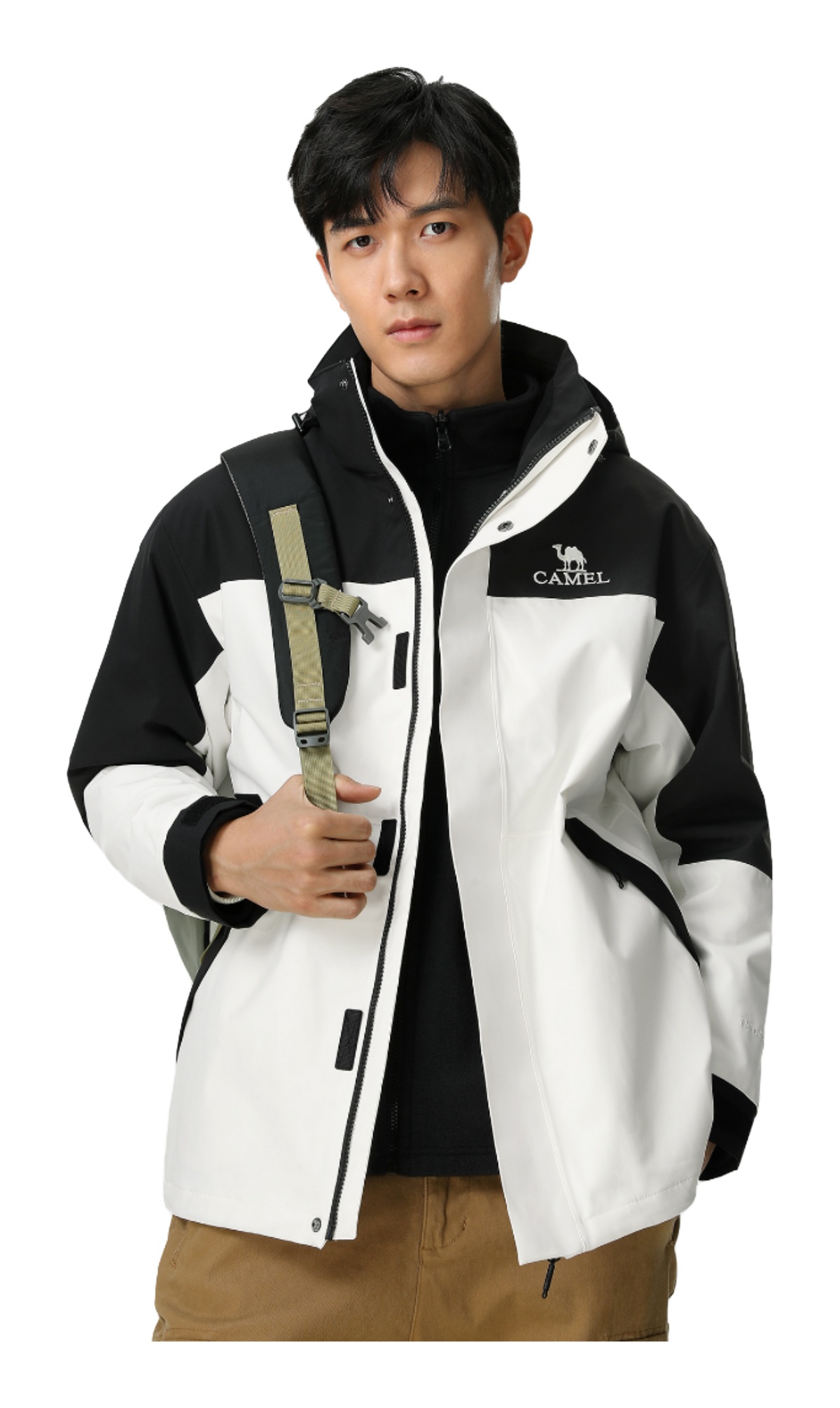 CAMEL Hiking Outdoor Adventure Waterproof, Windproof, Breathable, Abrasion Resistant, Thermal Windbreaker Jacket Unisex  vjsneaker.com