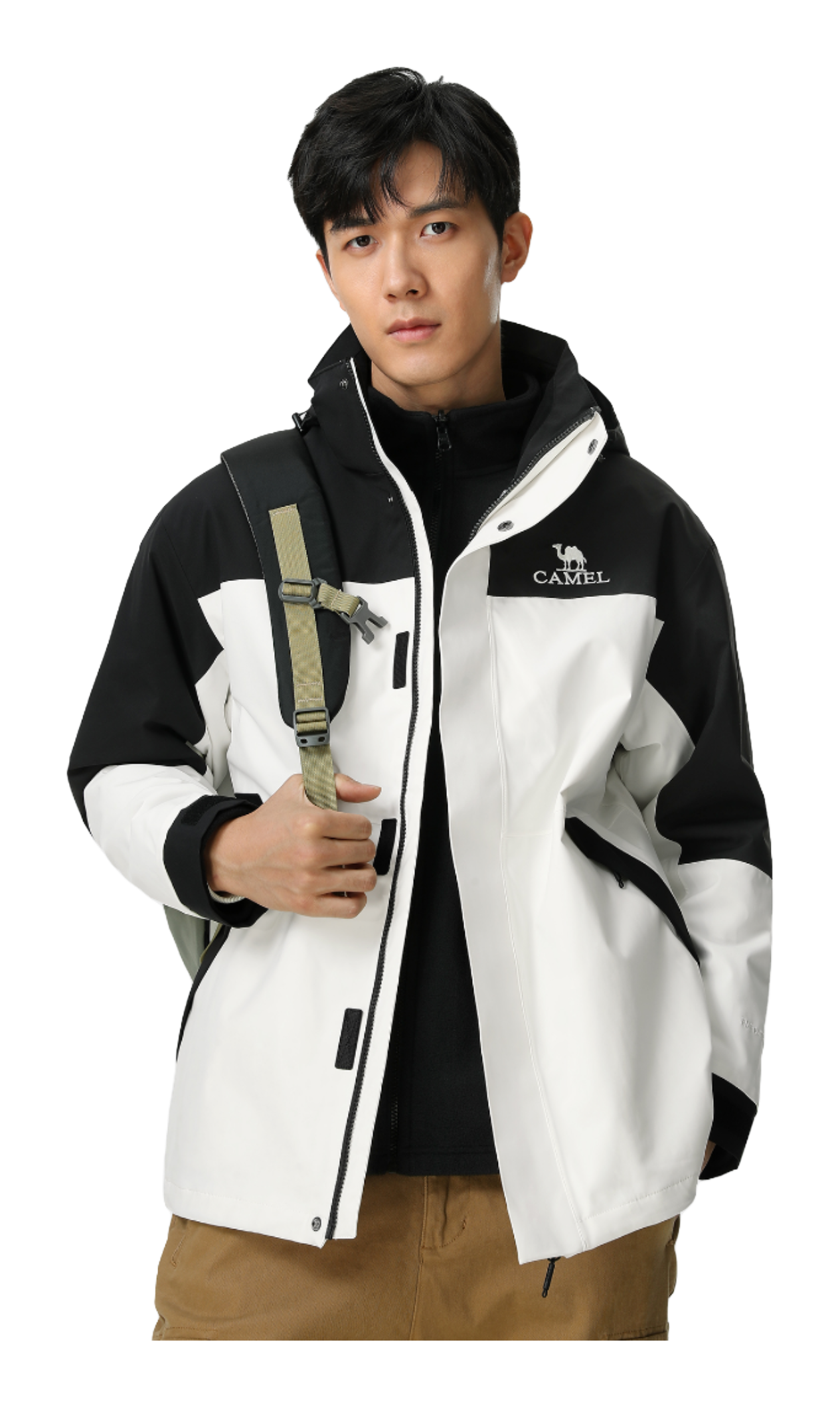 CAMEL Hiking Outdoor Adventure Waterproof, Windproof, Breathable, Abrasion Resistant, Thermal Windbreaker Jacket Unisex  vjsneaker.com