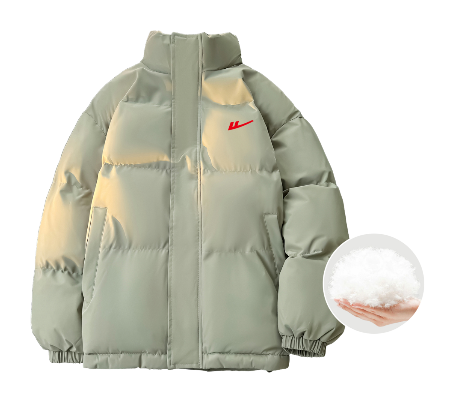 WARRIOR Puffer Jackets Unisex Stand Collar Thickened  VJSNEAKER