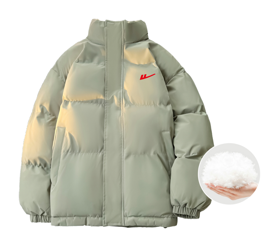 WARRIOR Puffer Jackets Unisex Stand Collar Thickened  VJSNEAKER