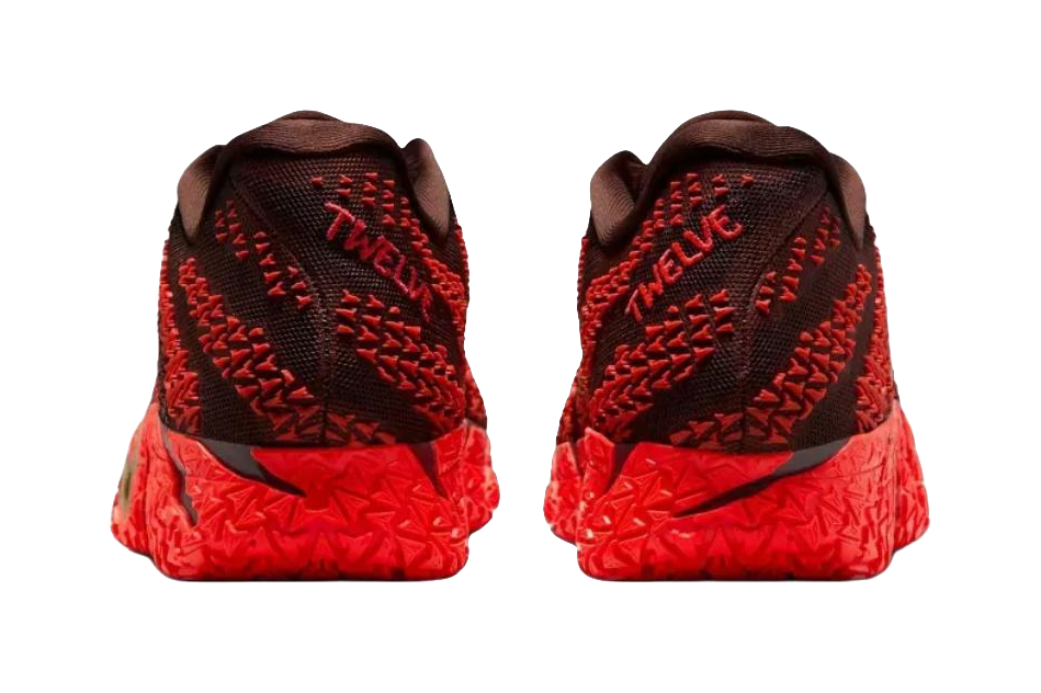 Nike Ja Morant 3 Low top Childrens Basketball Shoes Red Gold Kids  vjsneaker.com