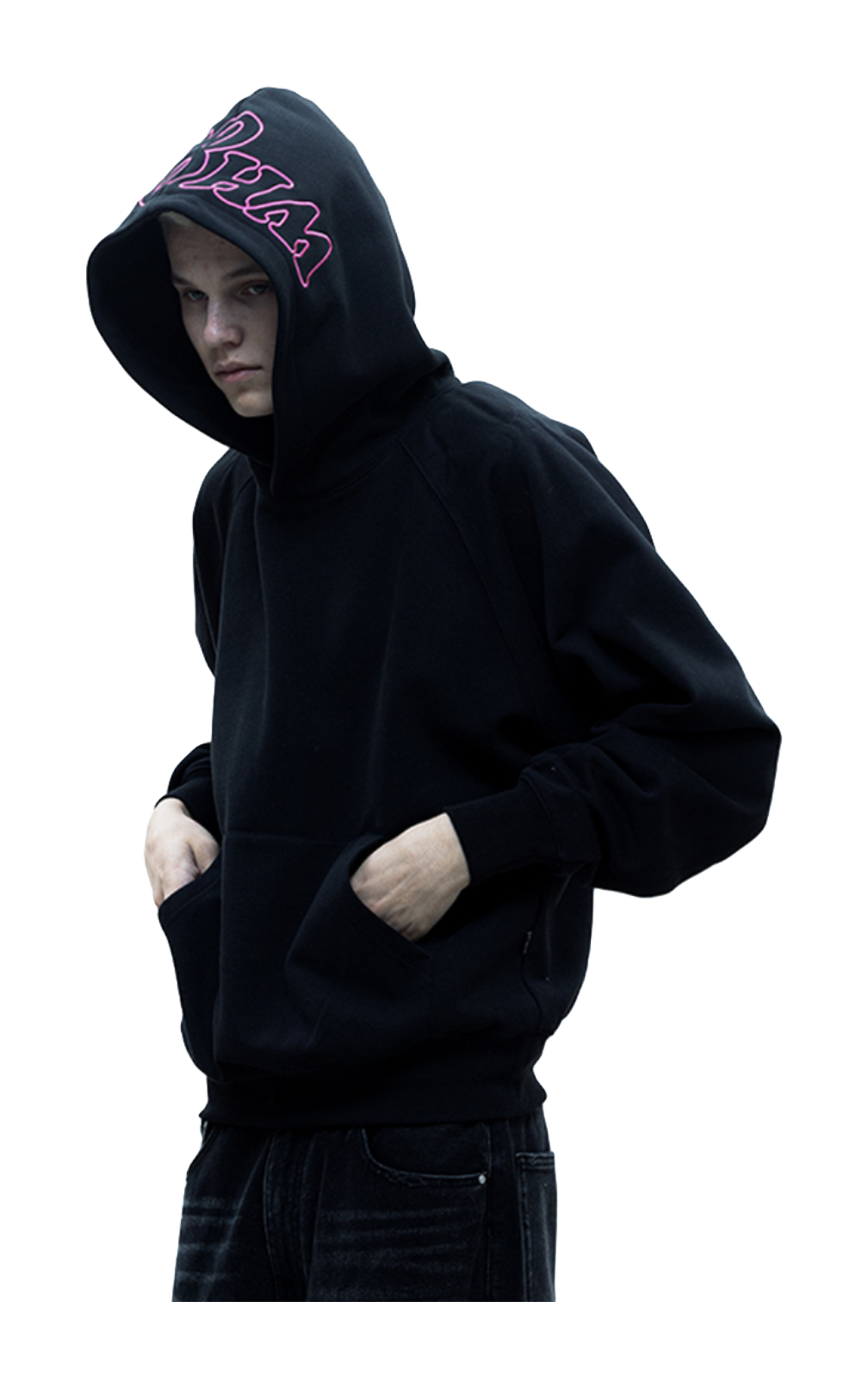 WHOOSIS letter embroidered LOGO hooded cover, classic and versatile, loose fit, campus multi-color, autumn and winter long sleeves with fleece hoodie, unisex  vjsneaker.com