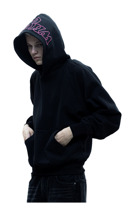 WHOOSIS letter embroidered LOGO hooded cover, classic and versatile, loose fit, campus multi-color, autumn and winter long sleeves with fleece hoodie, unisex  vjsneaker.com