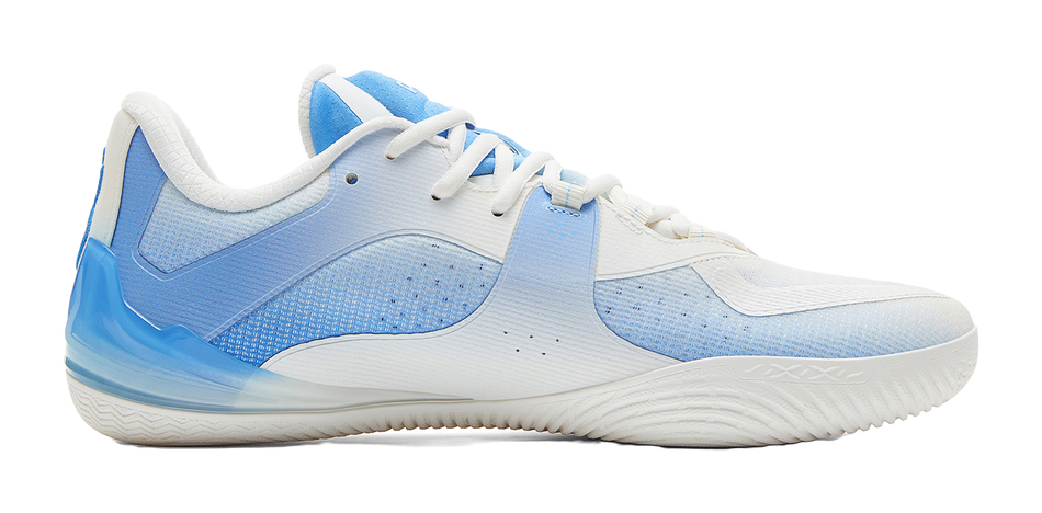 PEAK Cushioning Slip Resistant Abrasion Resistant Low top Basketball Shoes Mens Milk White Blue  VJsneaker