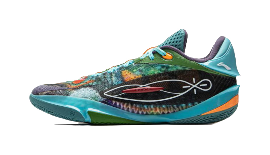 LiNing Wade 808 5 ULTRA Cushioning Slip Resistant Low Top Basketball Shoes Mens Blue Green Purple  VJSNEAKER