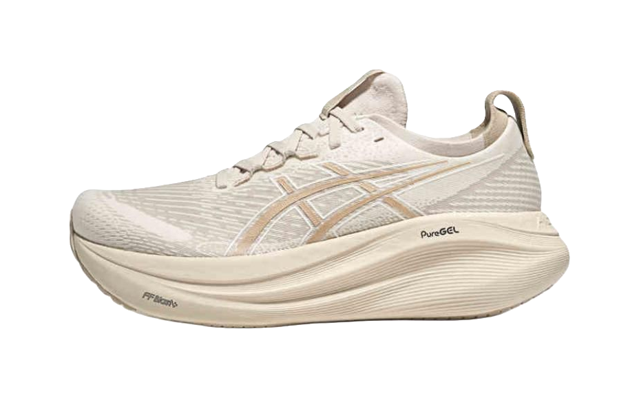 ASICS GEL NIMBUS 27 Abrasion Resistant Breathable Low top Casual Running Shoes Mens Brown Gray  vjsneaker.com