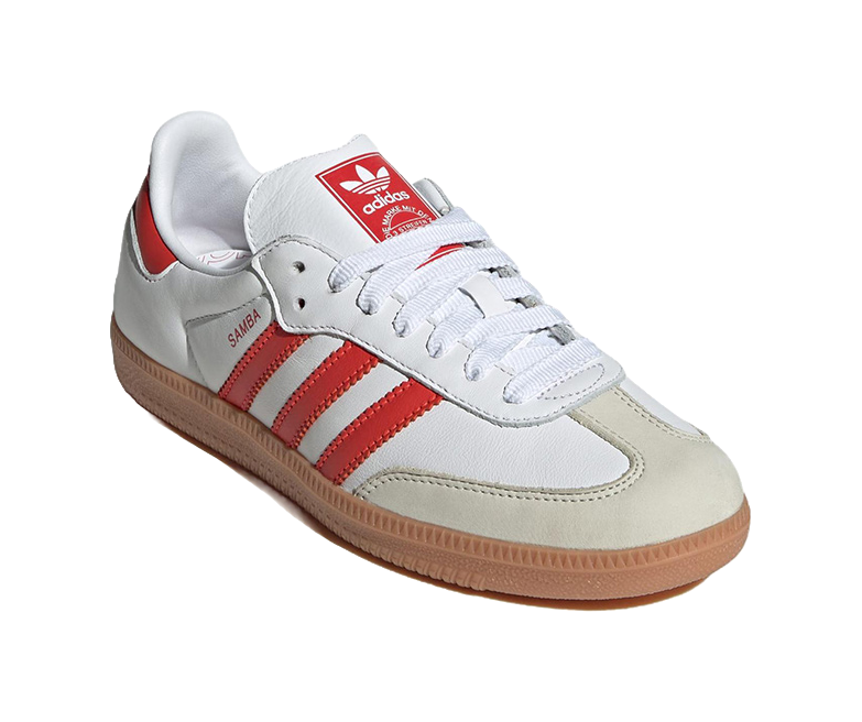 Adidas Samba OG White Solar Red Gum Womens  vjsneaker.com