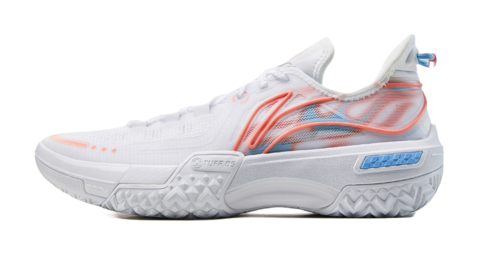 LiNing Jie Ao White Flame Cushioned Slip Resistant Abrasion Resistant Low Top Basketball Shoes Mens Standard White  VJSNEAKER