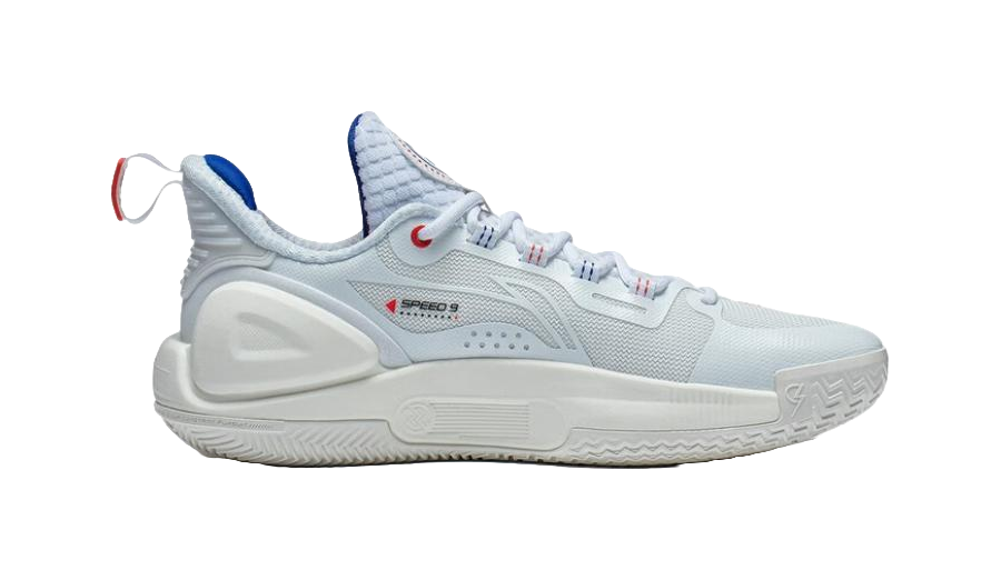 Li-Ning Speed 9 Low "White Red" ABPT001-64 - Basketball Shoe Unisex White Red