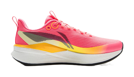 Li Ning Children's Red Rabbit 8 PRO PU (Polyurethane) Fabric YOUNG Fashionable and Versatile Children's Running Shoes Fluorescent Rose Powder/Lemon Yellow Children's Edition  VJSNEAKER
