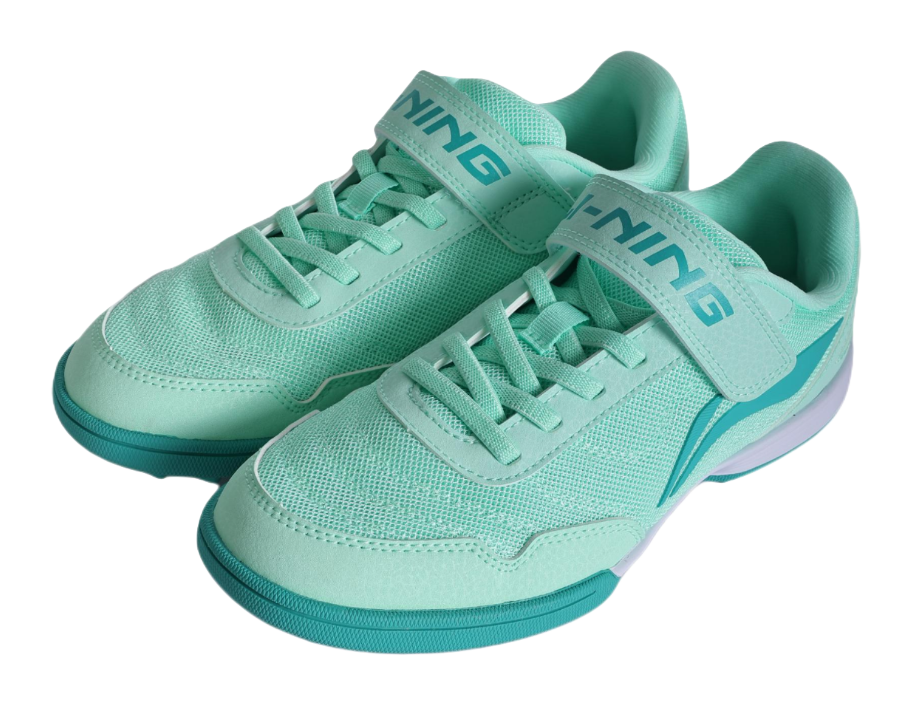 Li Ning Children's Broken Nails Fashionable, Comfortable, Anti slip, Wear resistant, Low cut Children's Football Shoes Fluorescent Light Green/Jade Green  VJSNEAKER