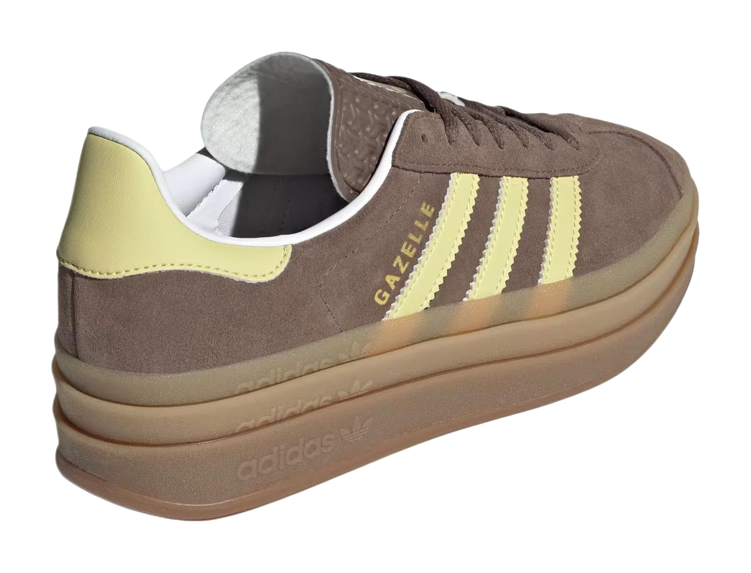 Adidas Wmns Gazelle Bold Earth Strata Powder Yellow Womens  vjsneaker.com